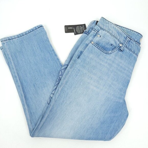 Liverpool The Boyfriend Crop Jeans NEW Embroidered 8 / 29 Light Wash Denim Capri - Picture 2 of 14